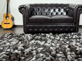 Real Silver Fox Fur Blanket Throw • Home Warmer Genuine Fur Blanket Throw • Housewarming gift • Vintage Fur Blanket Sofa Cover