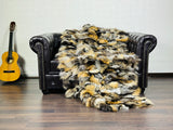 Real Fox Fur Blanket • Vintage Fur Blanket Throw • Luxury Fur Bedspread • Home Warmer Blanket • Perfect for your Bed & Living room