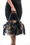 Fur bags, fur shoulder bag , multicolor fur bag