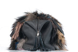 Fur bags, fur shoulder bag , multicolor fur bag