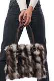 Fur bags, fur shoulder bag , natural fur bag