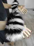 Fur cuffs, fur cuffs for wrists, fox fur cuffs