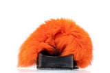 Fur slides, fur slippers, fox fur slides, fluffy slides