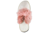 Fur Slippers for Women Powder, Genuine Leather, Sheepskin