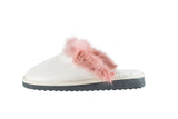 Fur Slippers for Women Powder, Genuine Leather, Sheepskin