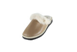 Fur Slippers for Women Camel, Genuine Leather, Sheepskin