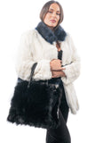 Fur bags, fur shoulder bag , fur bag black