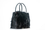 Fur bags, fur shoulder bag , fur bag black