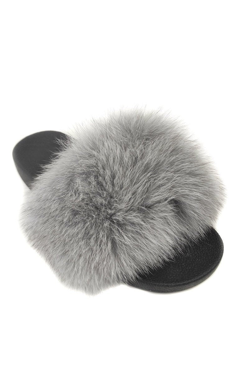 Fluffy best sale fur slides