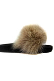 Fur slides, fur slides for women, fox fur slides, Fur keychain FREE Gift