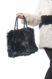 Fur bags, fur shoulder bag , fur bag black