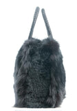 Fur bags, fur shoulder bag , fur bag black