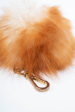 Natural Real Fox Fur Pom Pom Keychain - Handmade Fur Ball Keyrings For Car or House Keys & Bags | Women Accessories For Birthdays Gift