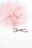 Pink Real Fox Fur Pom Pom Keychain - Handmade Fur Ball Keyrings For Car or House Keys & Bags | Women Accessories For Birthdays Gift