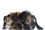 Fur bags, fur shoulder bag , multicolor fur bag