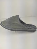 Fur Slippers for Men Gray, Genuine Leather, Sheepskin