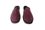 Fur Slippers for Men Bordo, Genuine Leather, Sheepskin