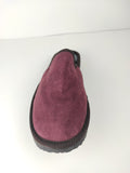 Fur Slippers for Men Bordo, Genuine Leather, Sheepskin