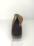 Fur Slippers for Men Brown, Genuine Leather, Sheepskin