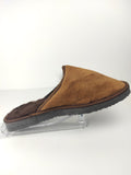 Fur Slippers for Men Brown, Genuine Leather, Sheepskin