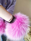 Fur cuffs, fur cuffs for wrists, fox fur cuffs