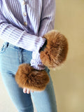 Fur cuffs, fur cuffs for wrists, fox fur cuffs