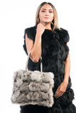 Fur bags, fur shoulder bag , white fur bag