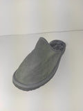 Fur Slippers for Men Gray, Genuine Leather, Sheepskin