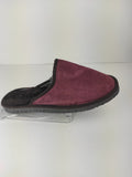 Fur Slippers for Men Bordo, Genuine Leather, Sheepskin