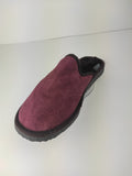 Fur Slippers for Men Bordo, Genuine Leather, Sheepskin