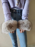 Fur cuffs, fur cuffs for wrists, fox fur cuffs