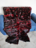 Real Fox Fur Blanket Throw • Housewarming Gift Sofa Cover n Bedspread •  Handmade Genuine Fur