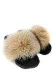 Fur slides, fur slides for women, fox fur slides, Fur Slippers FREE Gift