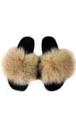 Fur slides, fur slides for women, fox fur slides, Fur Slippers FREE Gift