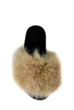 Fur slides, fur slides for women, fox fur slides, Fur Slippers FREE Gift