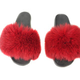 Fur slides, fur slides for women, fox fur slides, Fur Slippers FREE Gift