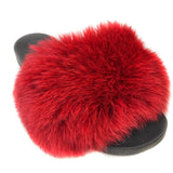 Fur slides, fur slides for women, fox fur slides, Fur Slippers FREE Gift