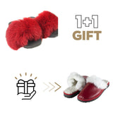 Fur slides, fur slides for women, fox fur slides, Fur Slippers FREE Gift