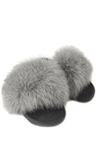 Fur slides, fur slides for women, fox fur slides, Fur Slippers FREE Gift