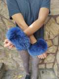 Fur cuffs, fur cuffs for wrists, fox fur cuffs