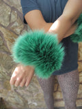 Fur cuffs, fur cuffs for wrists, fox fur cuffs