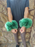 Fur cuffs, fur cuffs for wrists, fox fur cuffs