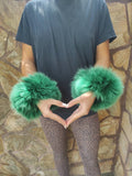 Fur cuffs, fur cuffs for wrists, fox fur cuffs