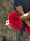 Fur cuffs, fur cuffs for wrists, fox fur cuffs