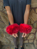 Fur cuffs, fur cuffs for wrists, fox fur cuffs